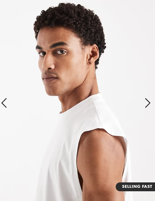 ASOS DESIGN Essentials oversized tank in white.