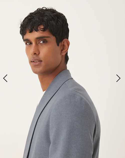 ASOS DESIGN double breasted shawl regular suit jacket in blue