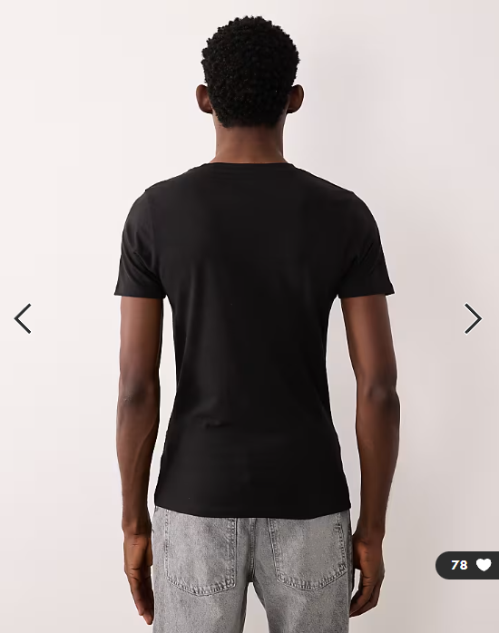 Jack & Jones 2 pack muscle fit t-shirts in white and black.