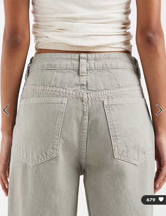 ASOS DESIGN wide leg dad jean in khaki