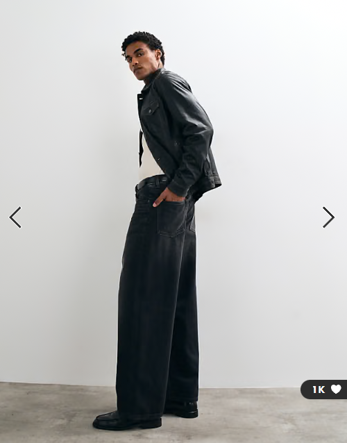 ASOS DESIGN baggy jeans in washed black