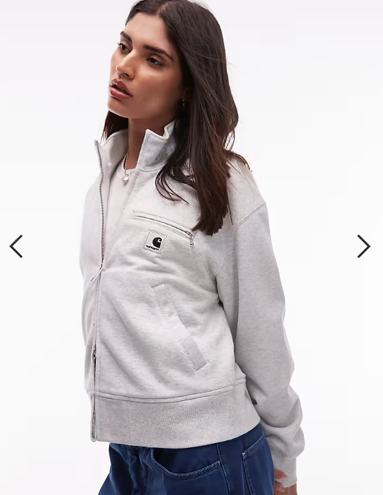 Carhartt WIP detroit sweat jacket in grey