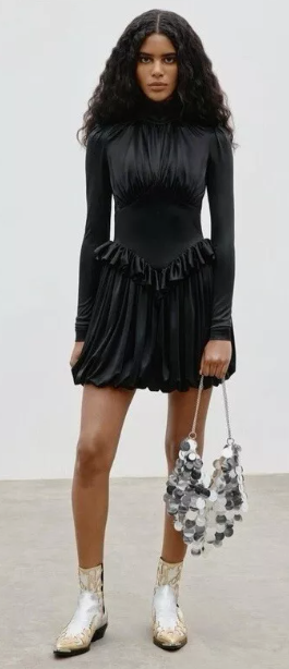 Paco Rabanne for H&M Party Cocktail Black Mini Short Dress