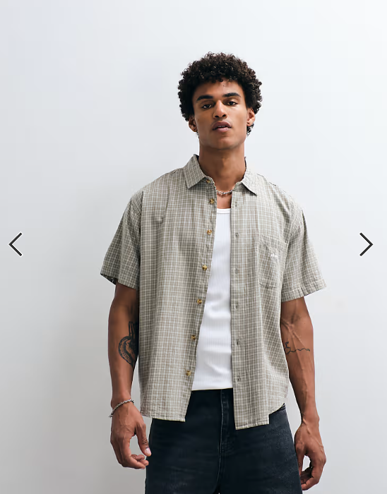 Obey bigwig ian woven short sleeve stripe shirt in sage green