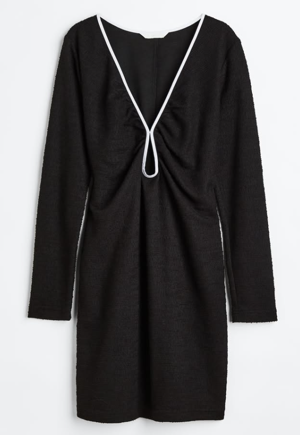 H&M - Keyhole Detail Boucl Dress