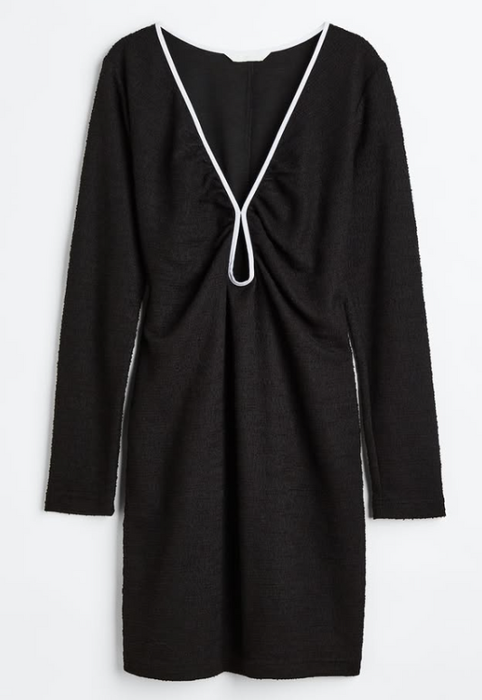 H&M - Keyhole Detail Boucl Dress