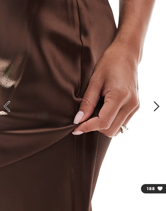 New Look satin bias midi skirt in dark brown