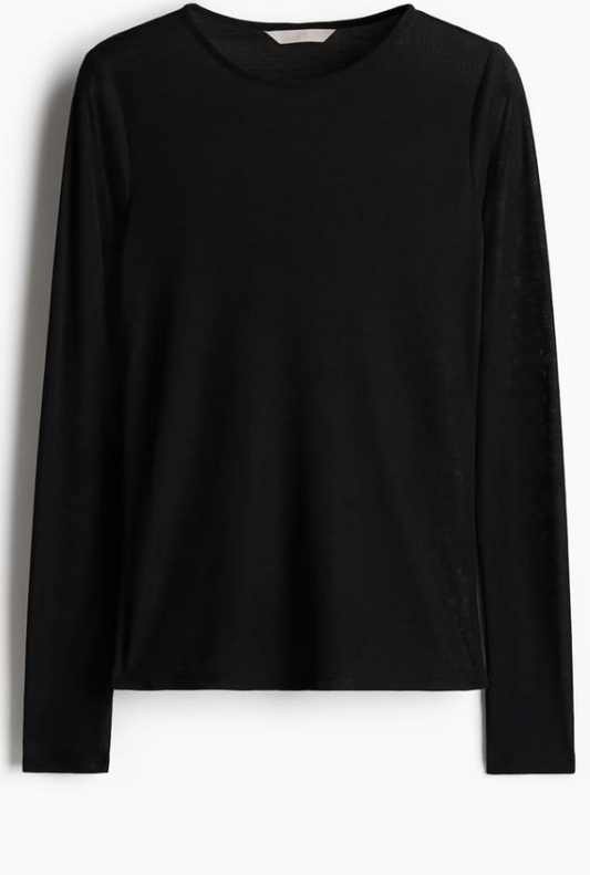 H&M - SHEER JERSEY TOP