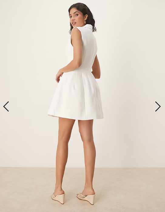 Bardot tailored mini dress in white