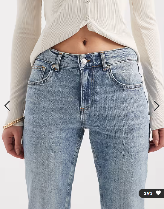 ASOS DESIGN low rise slim flare jeans in light tint