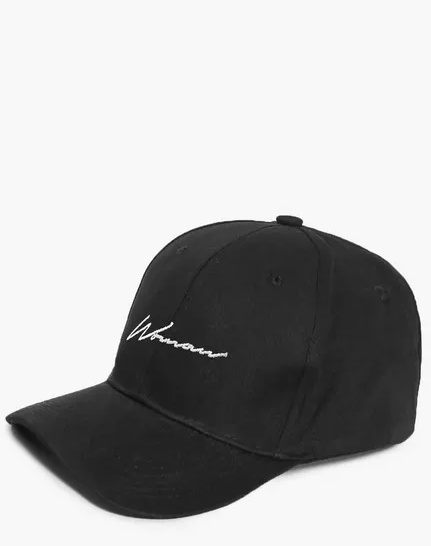 Woman Script Embroidered Cap