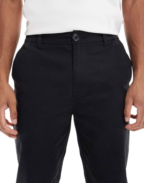 Asos - Threabare -MEN- straight fit trouser in black