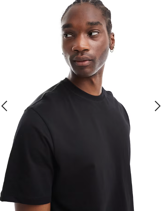 Reclaimed Vintage cropped boxy T-shirt in black
