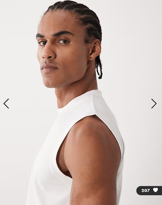 4505 shrunken muscle fit cotton tank with quick dry finish in white.