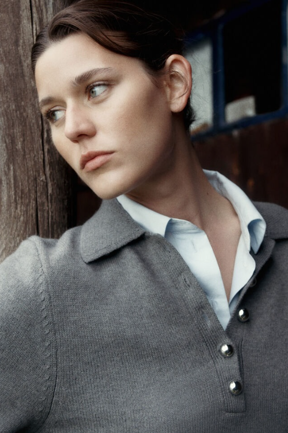 H&M - FINE-KNIT COLLARED DRESS