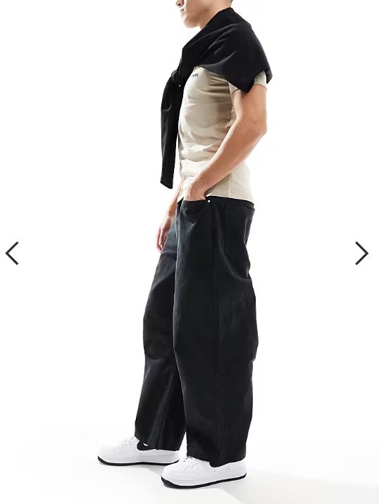 ASOS DESIGN horseshoe jeans in black