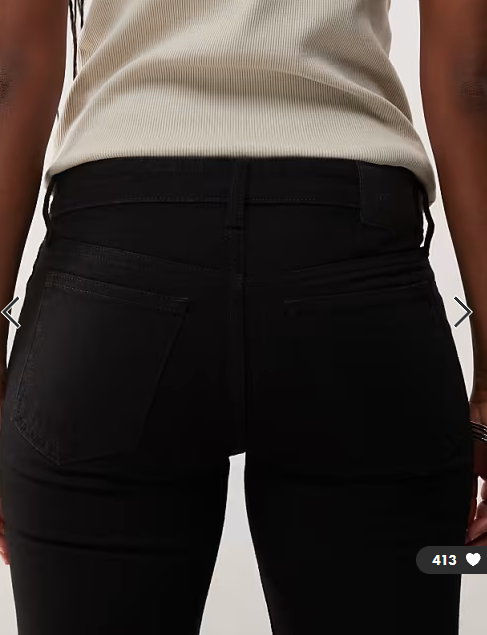 Weekday Nova low waist slim fit bootcut jeans in black