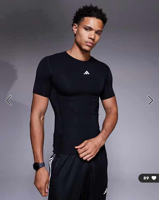 adidas Running Adizero t-shirt in black.