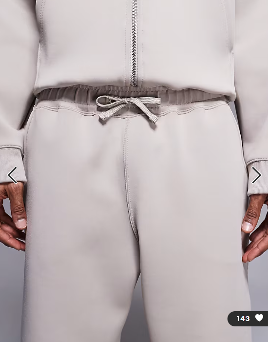 Liquor N Poker scuba-style fabric straight jogger co-ord in stone