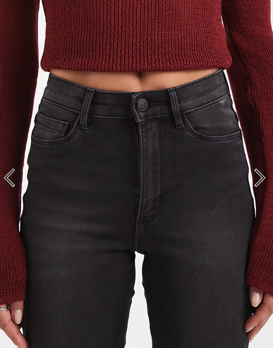 ONLY Royal high waisted skinny jeans in washed black