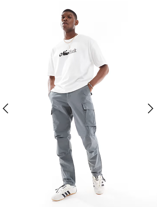 ASOS DESIGN boxy oversized t-shirt with city front applique in white