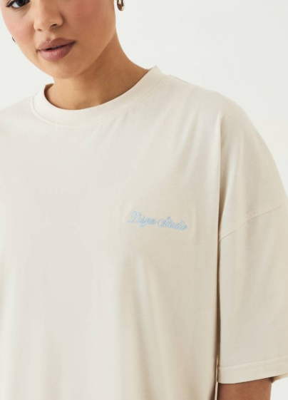 DSGN Studio Script Embroidered Oversized T-Shirt