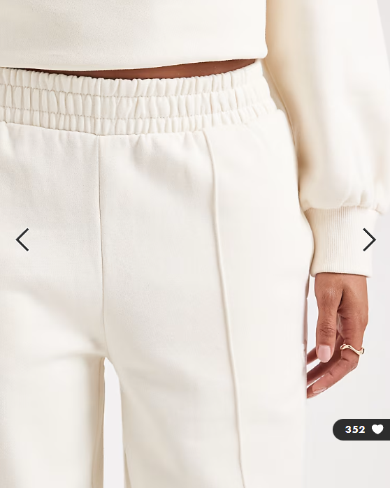 Miss Selfridge wide leg joggers in ecru