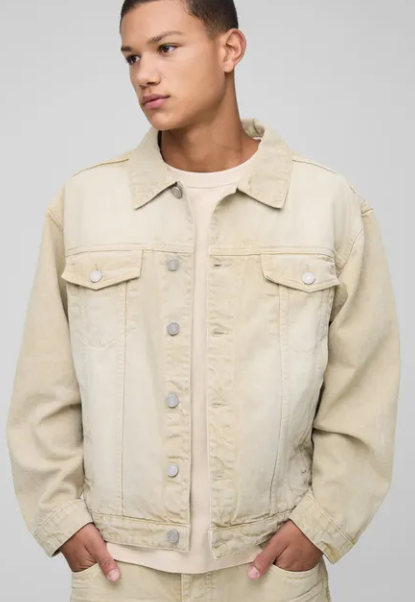 Regular Washed Stone Denim Jacket