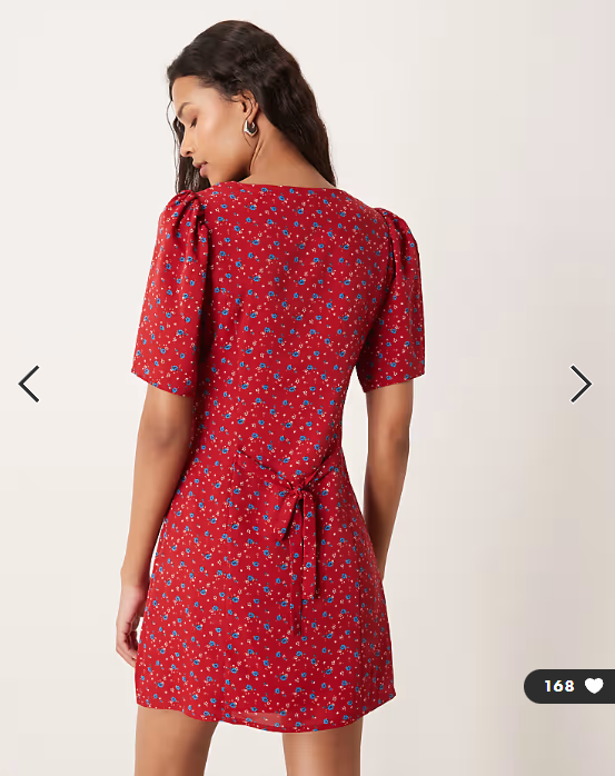 Glamorous short sleeve button down mini dress in floral