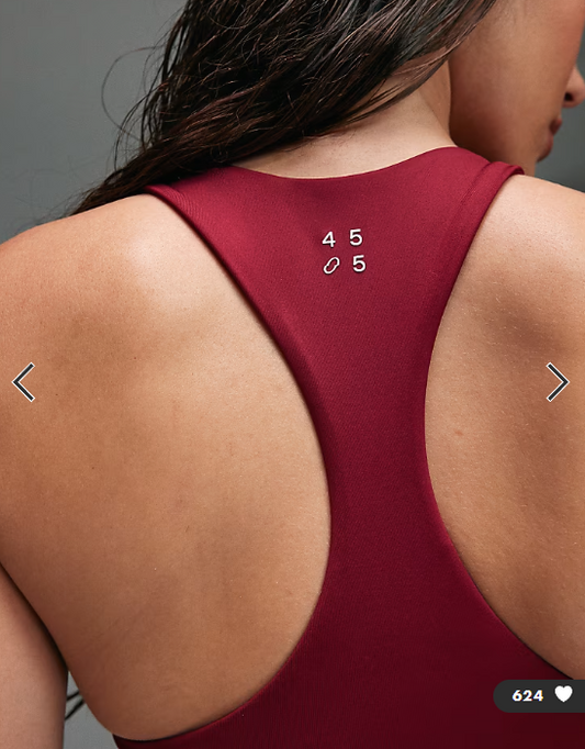 4505 active push up vest with inner bra in cherry red