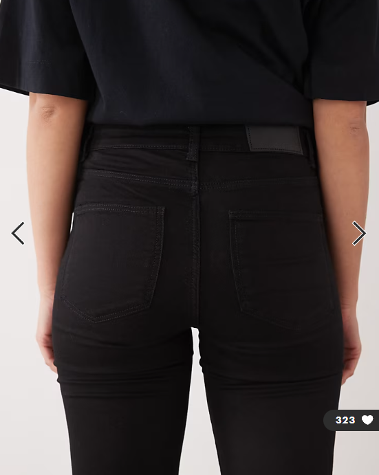 Noisy May Sallie high rise slim flare jeans in black