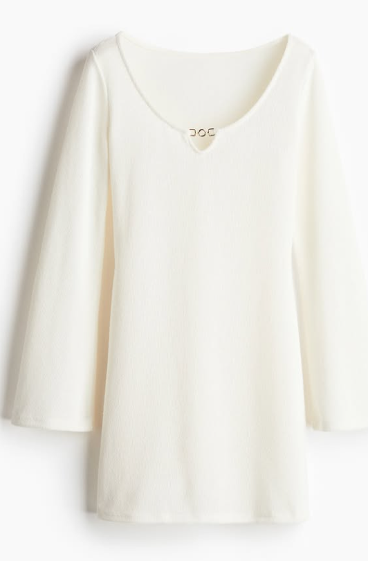 H&M -KNITTED FLARED-SKIRT DRESS