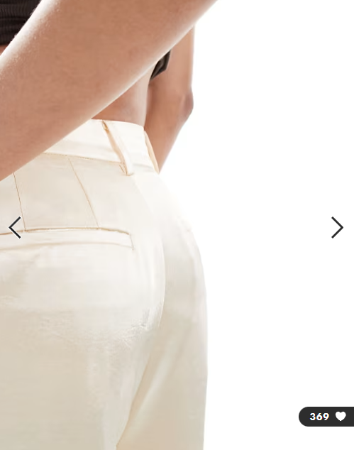 ASOS DESIGN Tall tailored straight leg satin trousers in ivory