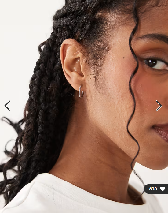 ASOS DESIGN waterproof stainless steel pack of 3 hoops in graduating size in silver tone