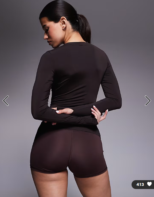 adidas Training Power essentials long sleeve top in brown