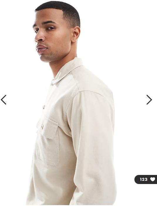 Jack & Jones brushed overshirt in grey