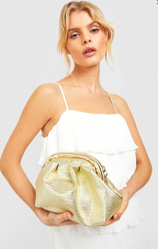 Boohoo - Slouchy Woven Look Clutch