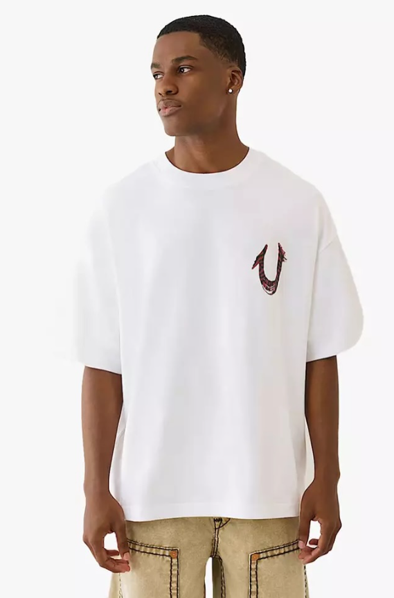 True Religion painted logo back oversized t shirt