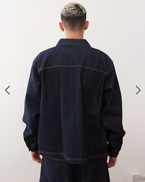Reclaimed Vintage western denim shirt co-ord in indigo