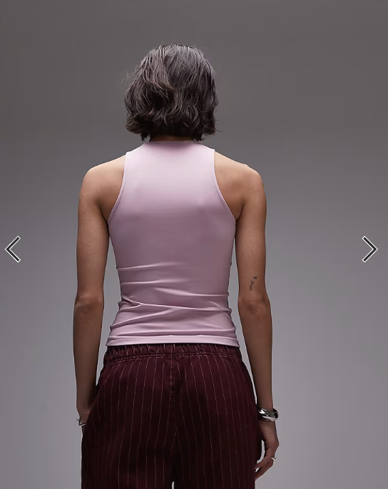 Topshop slinky tank top in pink