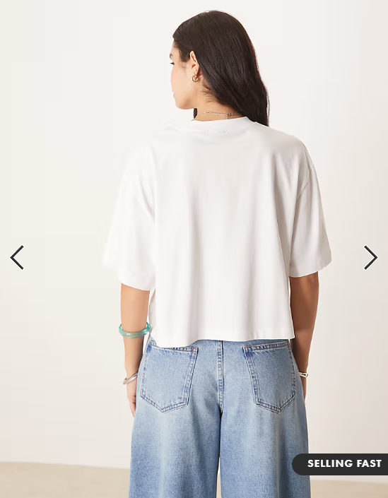 ASOS DESIGN boxy cropped t-shirt in white