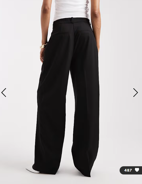Vero Moda Tall dad fit tailored trouser in black
