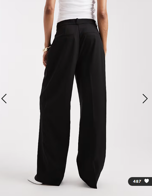 Vero Moda Tall dad fit tailored trouser in black