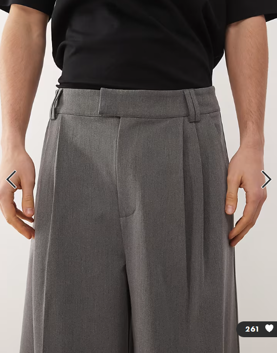 COLLUSION Unisex wide leg trouser co-ord in charcoal