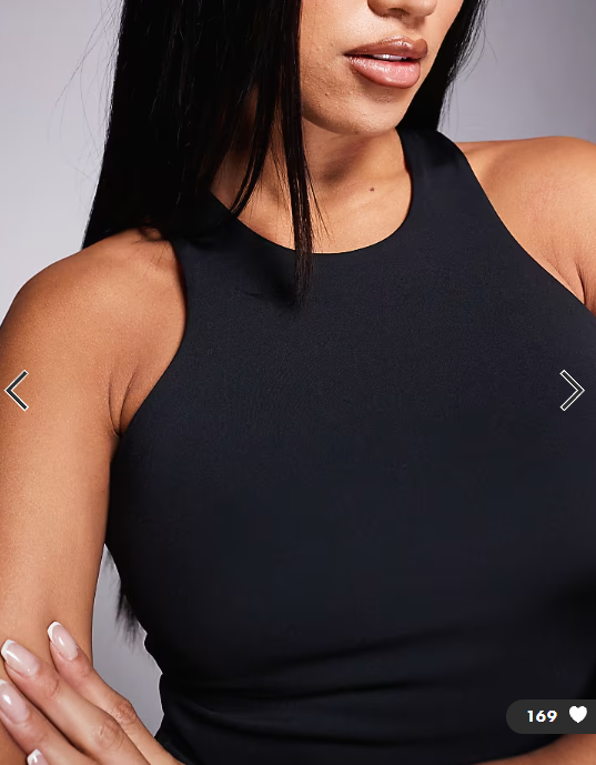 4505 Icon active vest with inner bra and removable padding in black