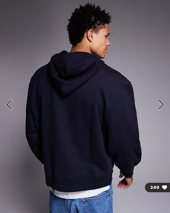 ASOS DESIGN premium heavyweight oversized hoodie in 400gsm navy - NAVY