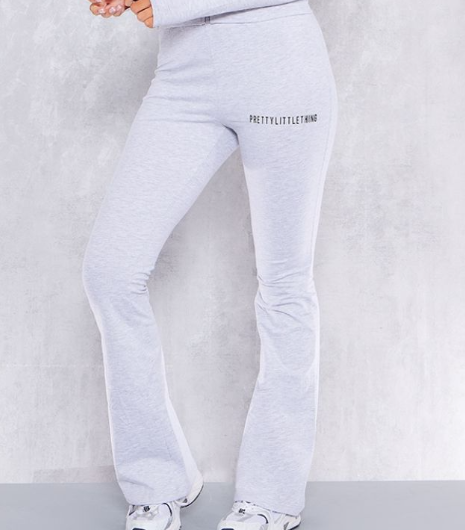 Plt - Ash Grey Jersey Skinny Flared Trousers