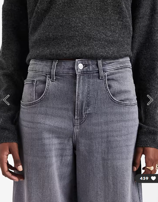 ONLY Tall Tamy barrel jeans in grey denim