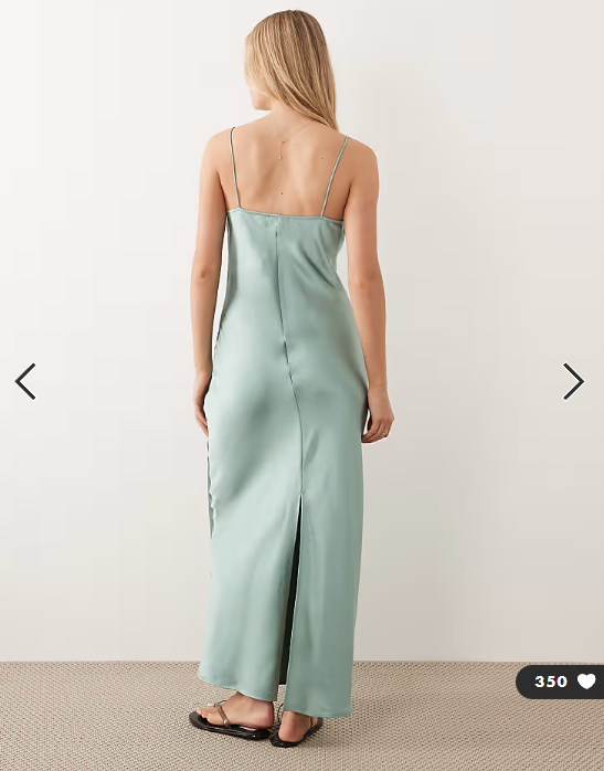 Vila lace insert cowl neck satin cami maxi dress in blue surf
