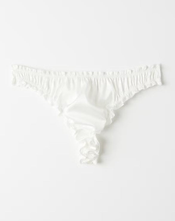 Eva satin string - White